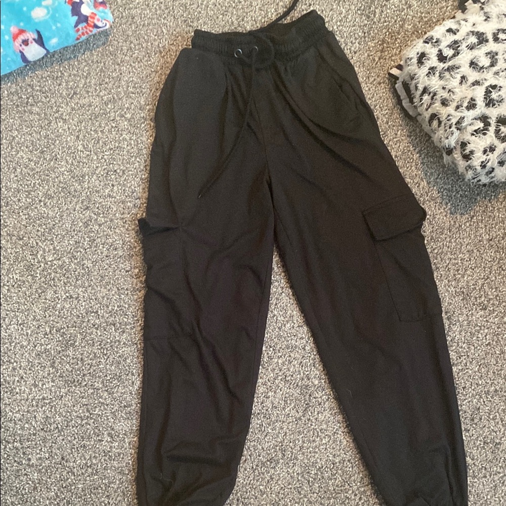 Refuge Black Cargo Joggers